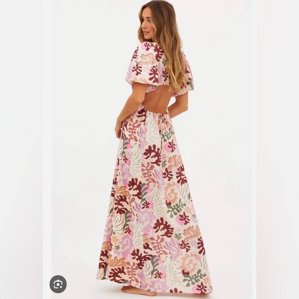 Anthropologie Beach Riot Western dress in desert succulent